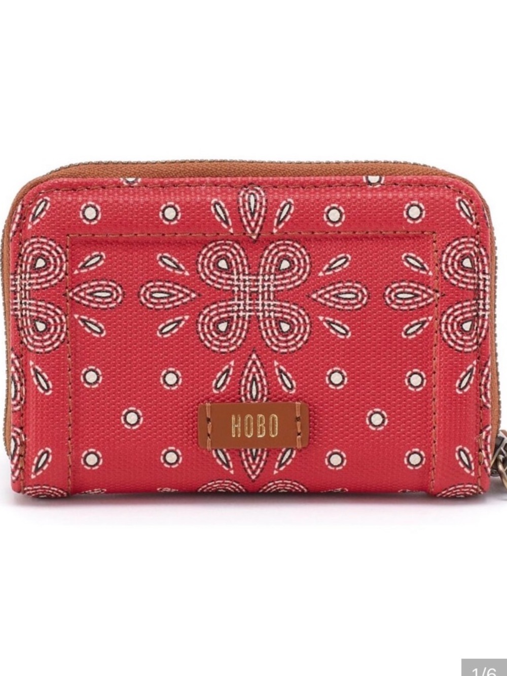 🌸HOBO SMALL ZIP AROUND COATED CANVAS WALLET